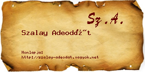 Szalay Adeodát névjegykártya